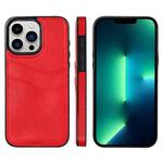 For iPhone 13 Pro Max Litchi Leather Skin Card Slots Phone Case(Red)