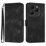 For Tecno Spark 20 Pro Line Pattern Skin Feel Leather Phone Case(Black)