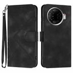 For Tecno Camon 30 Pro Line Pattern Skin Feel Leather Phone Case(Black)