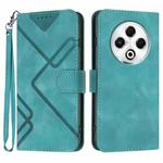 For Tecno Spark 30 4G Line Pattern Skin Feel Leather Phone Case(Light Blue)