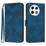 For Tecno Spark 30 Pro 4G Line Pattern Skin Feel Leather Phone Case(Royal Blue)