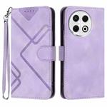 For Tecno Spark 30 Pro 4G Line Pattern Skin Feel Leather Phone Case(Light Purple)