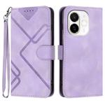 For Tecno Spark 30C 5G / Pop 9 5G Line Pattern Skin Feel Leather Phone Case(Light Purple)