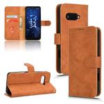For Kyocera Digno SX4 Skin Feel Magnetic Flip Leather Phone Case(Brown)