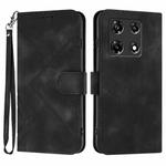 For Infinix Note 30 Pro Line Pattern Skin Feel Leather Phone Case(Black)