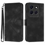 For Infinix Note 30 5G Line Pattern Skin Feel Leather Phone Case(Black)