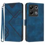 For Infinix Note 30 4G Line Pattern Skin Feel Leather Phone Case(Royal Blue)