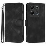 For Infinix Note 30 4G Line Pattern Skin Feel Leather Phone Case(Black)