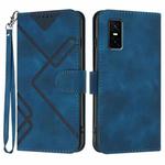 For Infinix GT 30 Pro Line Pattern Skin Feel Leather Phone Case(Royal Blue)