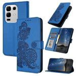 For Infinix Note 50x Datura Flower Embossed Flip Leather Phone Case(Blue)