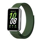 For Samsung Galaxy Fit 3 Woven Nylon Loop Watch Band(Army Green)