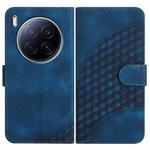 For Tecno Camon 40 Premier Elephant Head Embossed Phone Leather Case with Lanyard(Royal Blue)