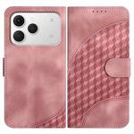 For Tecno Spark 40 4G Elephant Head Embossed Phone Leather Case with Lanyard(Pink)