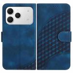 For Tecno Spark 40 4G Elephant Head Embossed Phone Leather Case with Lanyard(Royal Blue)