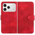 For Tecno Spark 40 4G Elephant Head Embossed Phone Leather Case with Lanyard(Red)