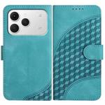 For Tecno Spark 40 4G Elephant Head Embossed Phone Leather Case with Lanyard(Light Blue)