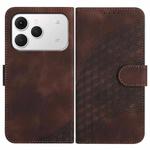 For Tecno Spark 40 4G Elephant Head Embossed Phone Leather Case with Lanyard(Coffee)