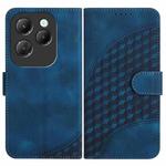 For Infinix Hot 40 YX0060 Elephant Head Embossed Phone Leather Case with Lanyard(Royal Blue)