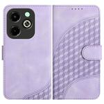 For Infinix Hot 40i YX0060 Elephant Head Embossed Phone Leather Case with Lanyard(Light Purple)