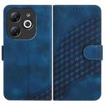 For Infinix Smart 8 YX0060 Elephant Head Embossed Phone Leather Case with Lanyard(Royal Blue)