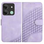 For Infinix Smart 7 HD YX0060 Elephant Head Embossed Phone Leather Case with Lanyard(Light Purple)