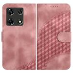 For Infinix Note 30 Pro YX0060 Elephant Head Embossed Phone Leather Case with Lanyard(Pink)