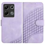 For Infinix Note 30 4G YX0060 Elephant Head Embossed Phone Leather Case with Lanyard(Light Purple)