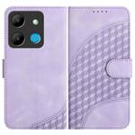 For Infinix Smart 7 YX0060 Elephant Head Embossed Phone Leather Case with Lanyard(Light Purple)