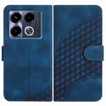 For Infinix Note 40 4G YX0060 Elephant Head Embossed Phone Leather Case with Lanyard(Royal Blue)