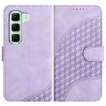 For Infinix Hot 50 5G YX0060 Elephant Head Embossed Phone Leather Case with Lanyard(Light Purple)