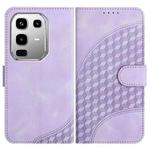For Infinix Note 50 4G / Note 50 Pro 4G Elephant Head Embossed Phone Leather Case with Lanyard(Light Purple)