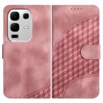 For Infinix Note 50x Elephant Head Embossed Phone Leather Case with Lanyard(Pink)