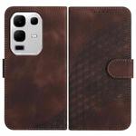 For Infinix Note 50x Elephant Head Embossed Phone Leather Case with Lanyard(Coffee)