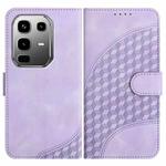 For Infinix Note 50 Pro+ Elephant Head Embossed Phone Leather Case with Lanyard(Light Purple)