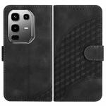 For Infinix Note 50 Pro+ Elephant Head Embossed Phone Leather Case with Lanyard(Black)