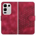 For Infinix Note 50s Elephant Head Embossed Phone Leather Case with Lanyard(Rose Red)