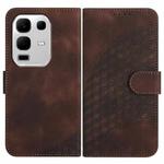 For Infinix Note 50s Elephant Head Embossed Phone Leather Case with Lanyard(Coffee)
