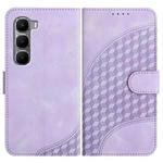For Infinix Hot 60 5G / Hot 60i 4G Elephant Head Embossed Phone Leather Case with Lanyard(Light Purple)