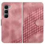 For Infinix Hot 60 5G / Hot 60i 4G Elephant Head Embossed Phone Leather Case with Lanyard(Pink)