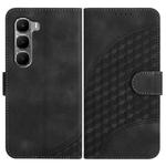 For Infinix Hot 60 5G / Hot 60i 4G Elephant Head Embossed Phone Leather Case with Lanyard(Black)