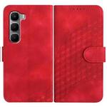 For Infinix Hot 60 5G / Hot 60i 4G Elephant Head Embossed Phone Leather Case with Lanyard(Red)