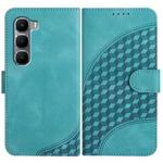 For Infinix Hot 60 5G / Hot 60i 4G Elephant Head Embossed Phone Leather Case with Lanyard(Light Blue)