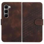 For Infinix Hot 60 5G / Hot 60i 4G Elephant Head Embossed Phone Leather Case with Lanyard(Coffee)