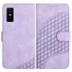 For Infinix GT 30 Pro Elephant Head Embossed Phone Leather Case with Lanyard(Light Purple)