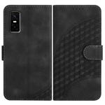 For Infinix GT 30 Pro Elephant Head Embossed Phone Leather Case with Lanyard(Black)