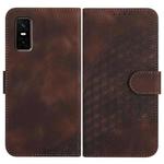 For Infinix GT 30 Pro Elephant Head Embossed Phone Leather Case with Lanyard(Coffee)