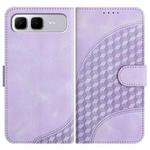 For Infinix Smart 10 Plus 4G Elephant Head Embossed Phone Leather Case with Lanyard(Light Purple)