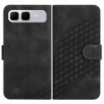 For Infinix Smart 10 Plus 4G Elephant Head Embossed Phone Leather Case with Lanyard(Black)