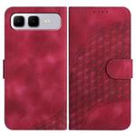 For Infinix Smart 10 Plus 4G Elephant Head Embossed Phone Leather Case with Lanyard(Rose Red)