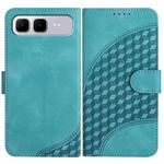 For Infinix Smart 10 Plus 4G Elephant Head Embossed Phone Leather Case with Lanyard(Light Blue)